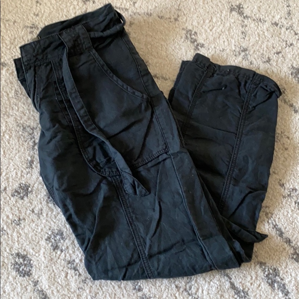 Free People linen/Cotton Blend cargo pants